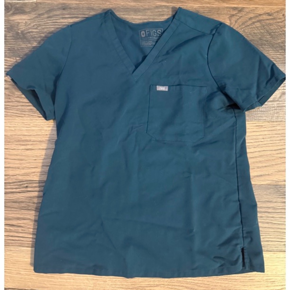 Figs medium Caribbean Blue Catarina top